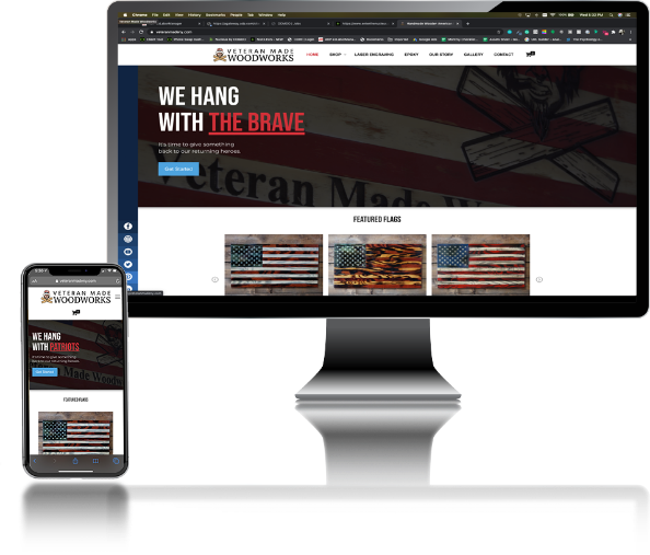 monitor and phone graphic